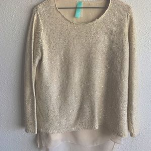 Beige sweater with a bit of sparkle